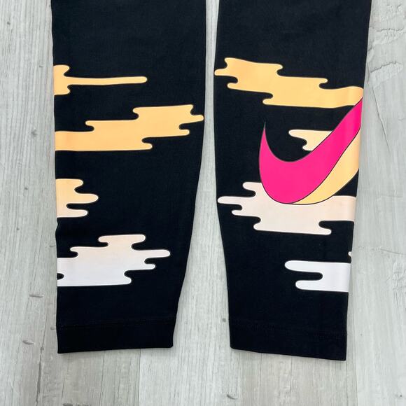 Nike Pro Hyperwarm High Waisted Graphic Swoosh Legging Gym Running Pants Small - Picture 3 of 8